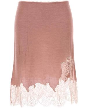 Fendi Cashmere Blend Skirt - Pink