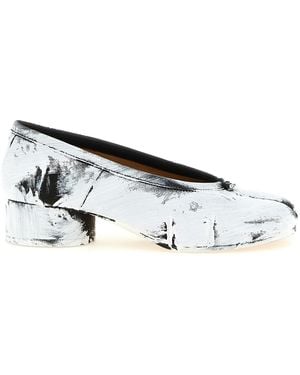 Maison Margiela 'Tabi' Heeled Ballet Flats - White