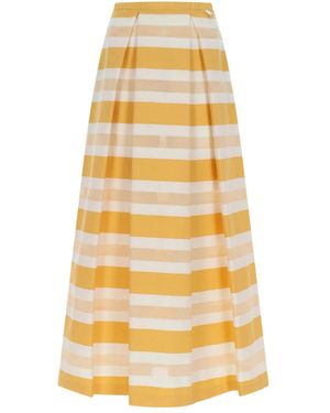 Herno Gonna Lunga A Pieghe - Yellow