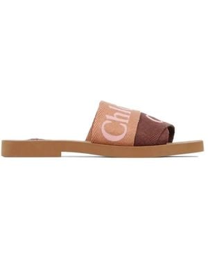 Chloé "Woody" Flat Slippers - Brown