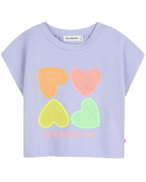Billieblush T-Shirt Con Cuori - Blue