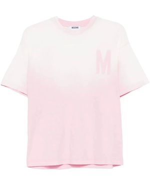 Moschino Moschino Letter-Print T-Shirt - Pink
