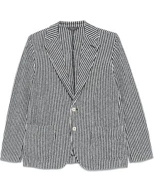 Circolo 1901 Striped Cotton Jacket - Grey