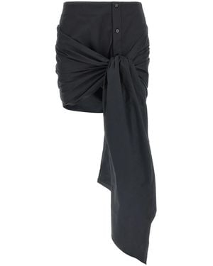 The Attico Bow Skirt - Black