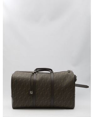 Fendi Large Ff Duffle Bag - Gray