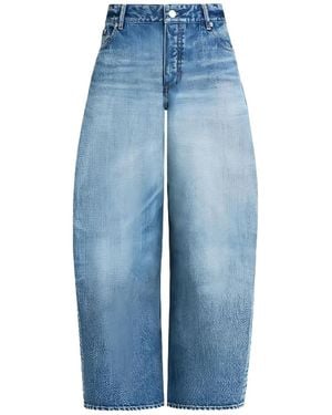 Alaïa Alaia Rodeo Faded Wide-Leg Jeans - Blue