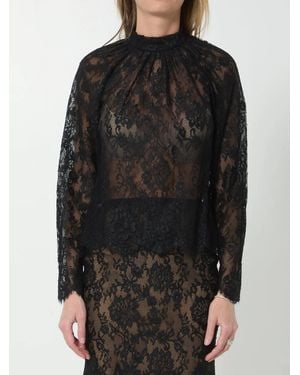 Self-Portrait Floral Lace Blouse - Black