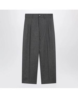 Ami Paris Tailored Wool Pants - Gray