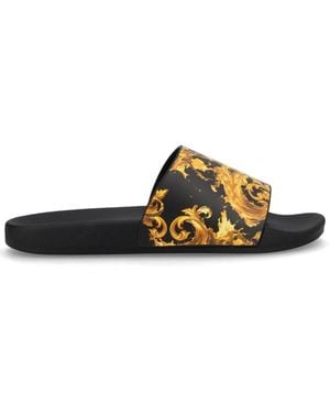 Versace Jeans Couture Polyurethane Flats - Black