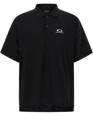 Balenciaga Laurel Classic Regular Polo Shirt in Black for Men | Lyst