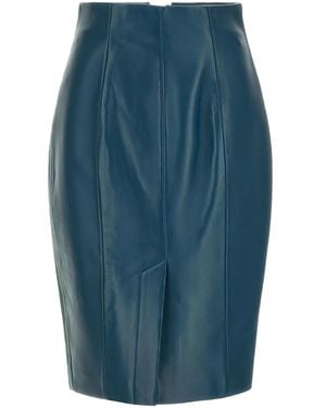 Balmain Xl Zip Skirt - Blue