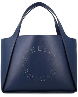 Stella McCartney Perforated Logo Tote - Blue