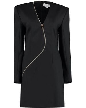 Genny Wool-Blend Dress - Black