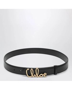 Chloé Iconic Calfskin Leather Belt - Black