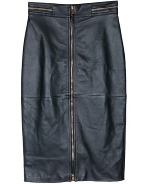 Elisabetta Franchi Gonna Longuette Pelle - Gray