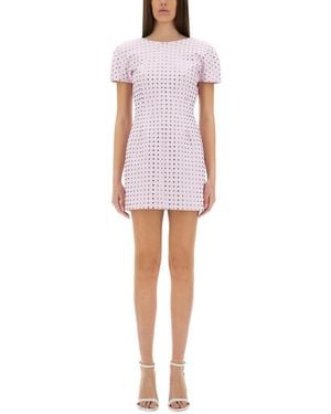 Max Mara Mini Dress With Rhinestones - White