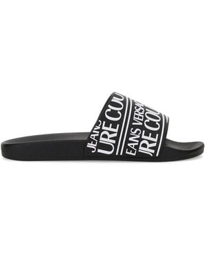 Versace Jeans Couture Sandalo Con Logo - White