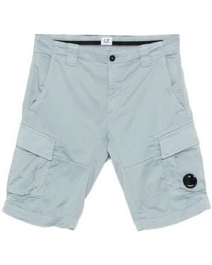 C.P. Company Lens Detail Cargo Shorts - Blue