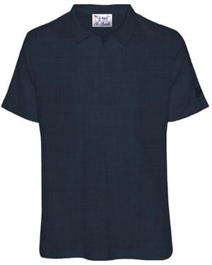 MC2 Saint Barth Linen Polo Shirt - Blue