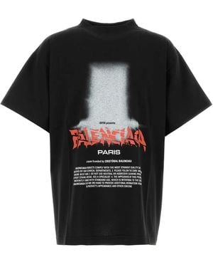 Balenciaga Cotton Oversize T-Shirt - Black