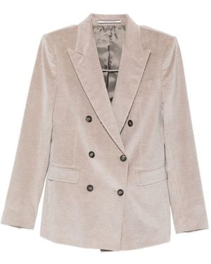 Tagliatore Cotton And Cashmere Double-Breasted Suit - White