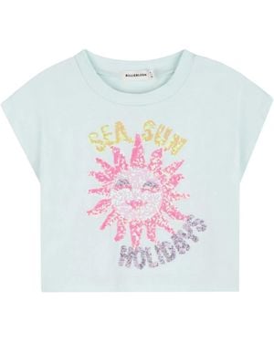 Billieblush T-Shirt "Sea Sun Holidays" - White