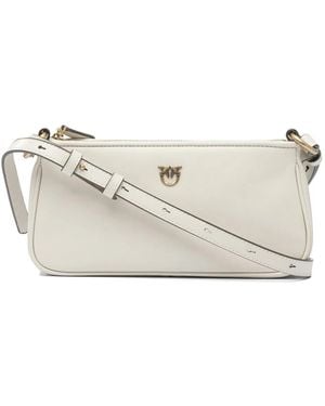 Pinko Leather Crossbody Bag - White