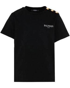 Balmain T-Shirt With Logo - Black