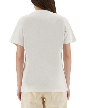 Moschino Tshirt With Embroidery - White