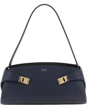 Ferragamo 'Hug East-West' Shoulder Bag - Blue