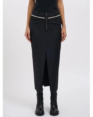 Alessandra Marchi Skirt With Belt - Black