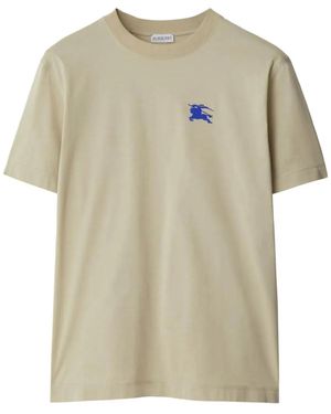 Burberry Cotton T-Shirt T-Shirts And Polos - Natural