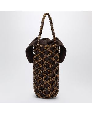 Cordera Beaded Handbag - Black