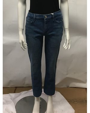 FRAME High-Rise Straight Leg Jeans - Black