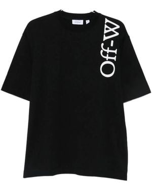 Off-White c/o Virgil Abloh Vertical Bookish Skate Cotton T-Shirt - Black