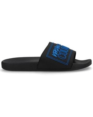 Versace Jeans Couture Elastane Pvc Flat - Blue