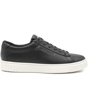 Emporio Armani Leather Trainers - White