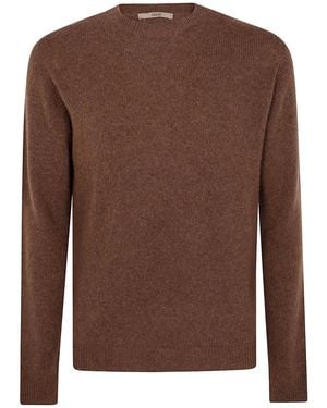 Nuur Long Sleeves Swg Round Neck Jumper - Brown
