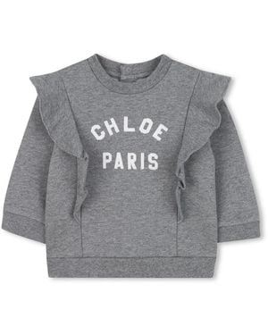 Chloé Sweatshirt With Logo - Grey