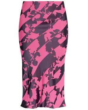 Dries Van Noten "Sati" Midi Skirt - Pink
