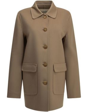 Valentino "Vlogo" Short Coat - Natural