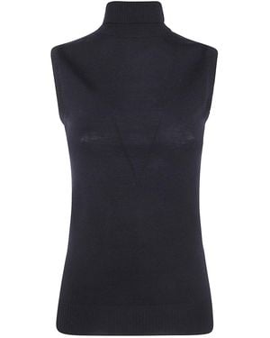 Max Mara "Spx Eschimo" Turtleneck Sleevesless Jumper - Black