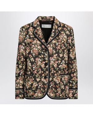 Dries Van Noten Floral Gobelin Blazer - Brown
