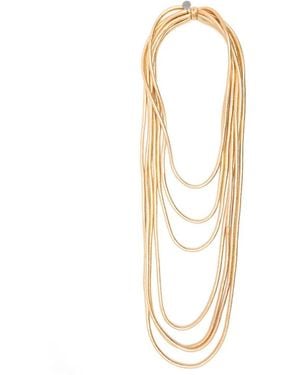 Maria Calderara "Glossy" Short Multi Threads Necklace - White