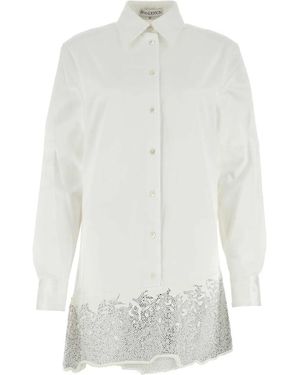 JW Anderson Cotton Shirt Mini Dress - White