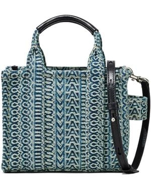 Marc Jacobs The Monogram Denim Mini Tote Bag - Blue
