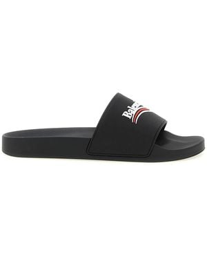 Balenciaga 'Pool' Slides - Black