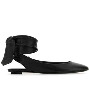 The Attico Leather Clo㨠Slippers - White