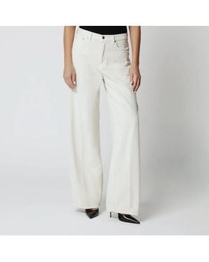 Haikure Off- Bethany Corduroy Trousers - White