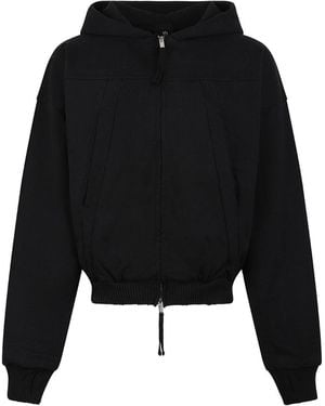 Thom Krom Cotton Coat With Rib - Black